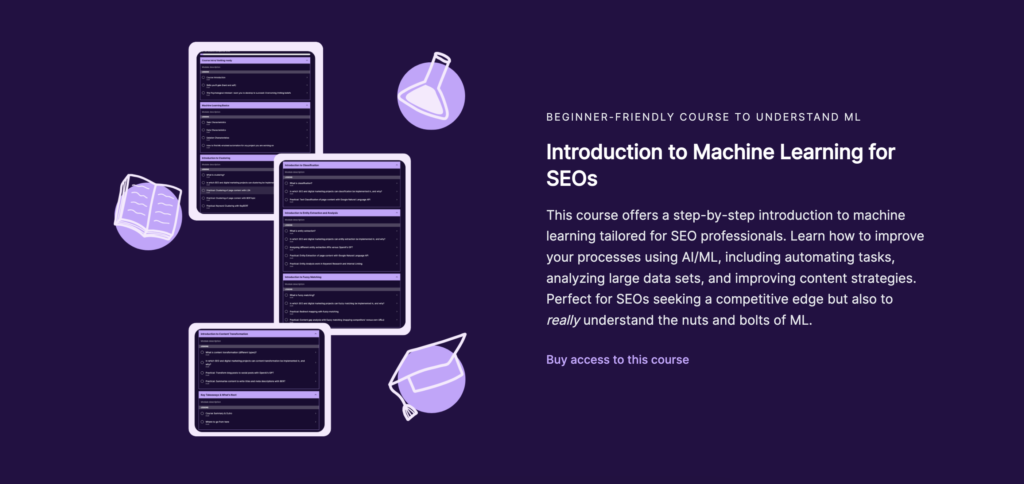 Introduction to ML for SEOs Course by Lazarina